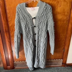 Gray Cable Knit Women's Sweater
